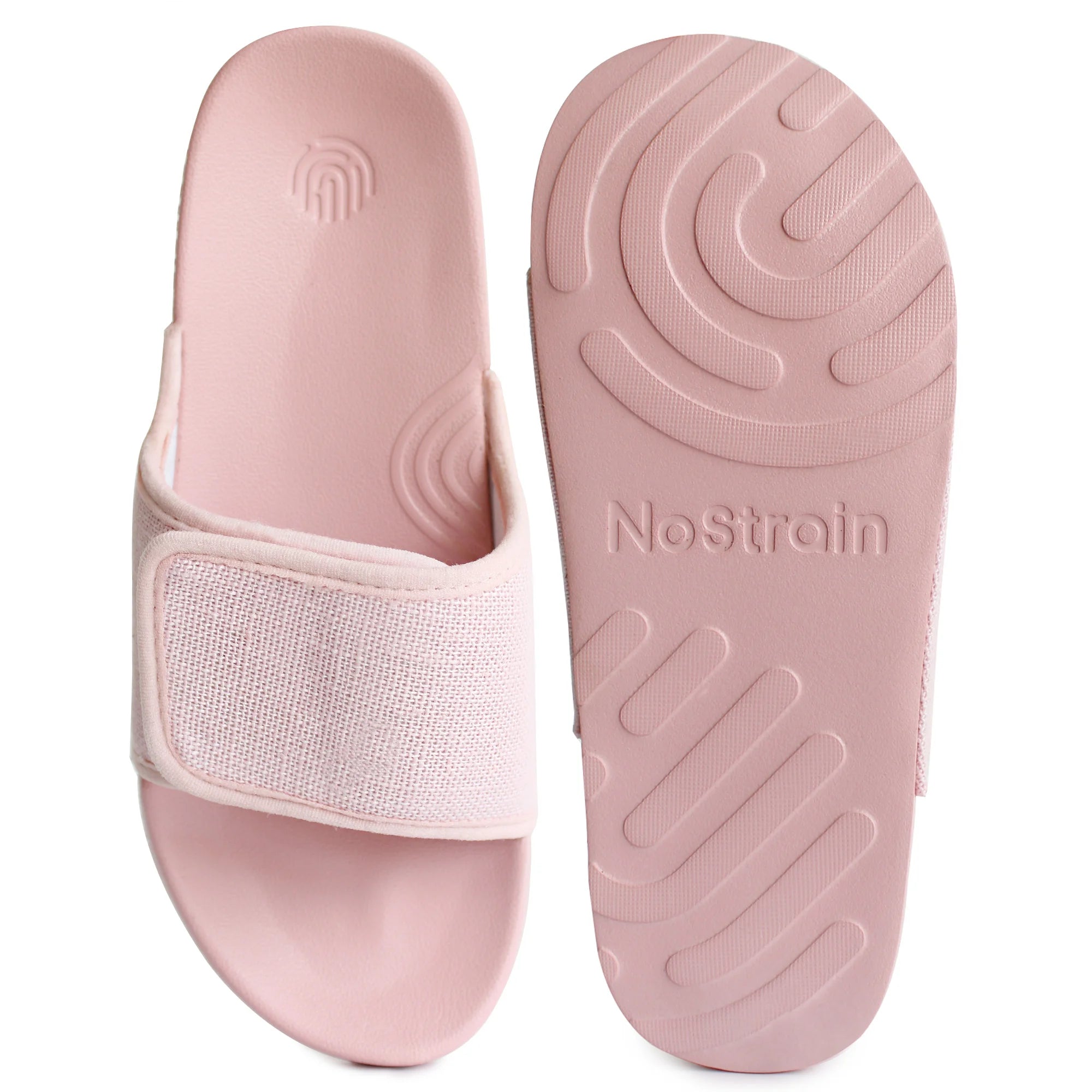 Discover the perfect blend of comfort and elegance with Women's Pastel Pink Linen Sugar Sliders